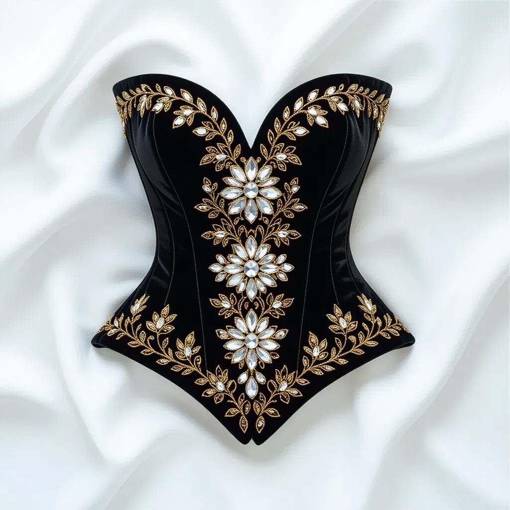 Luxurious Algerian Karakou Corset in Photorealistic Style