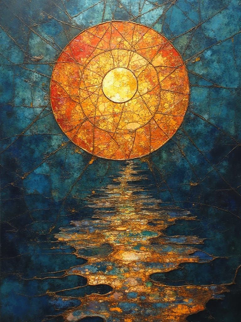 Breaking Geometry Petri Effect Silverpoint Resin Acrylic