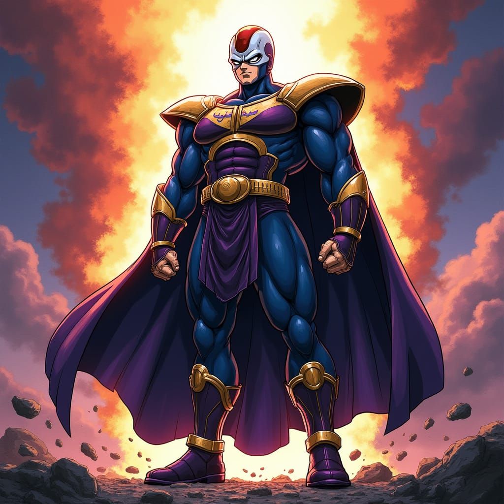 Galactic Warrior in Dark Metallic Armor