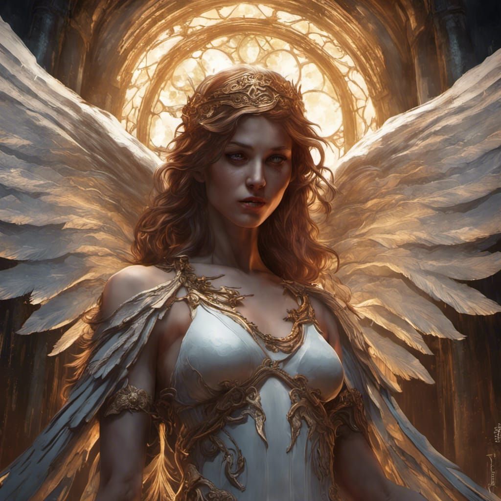 Angelic Dark Fantasy Art in 8K Resolution