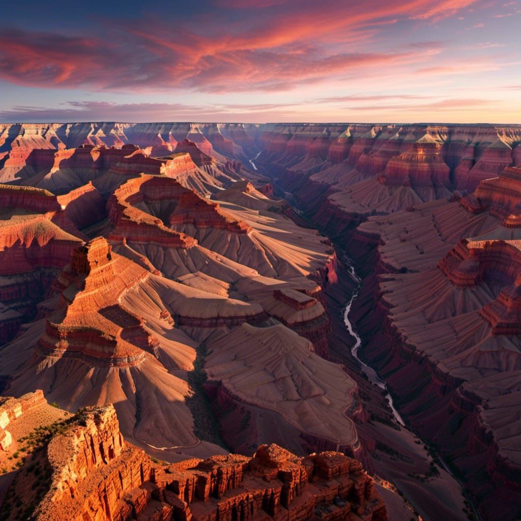 Grand Canyon Panorama from Drone View in 4K
