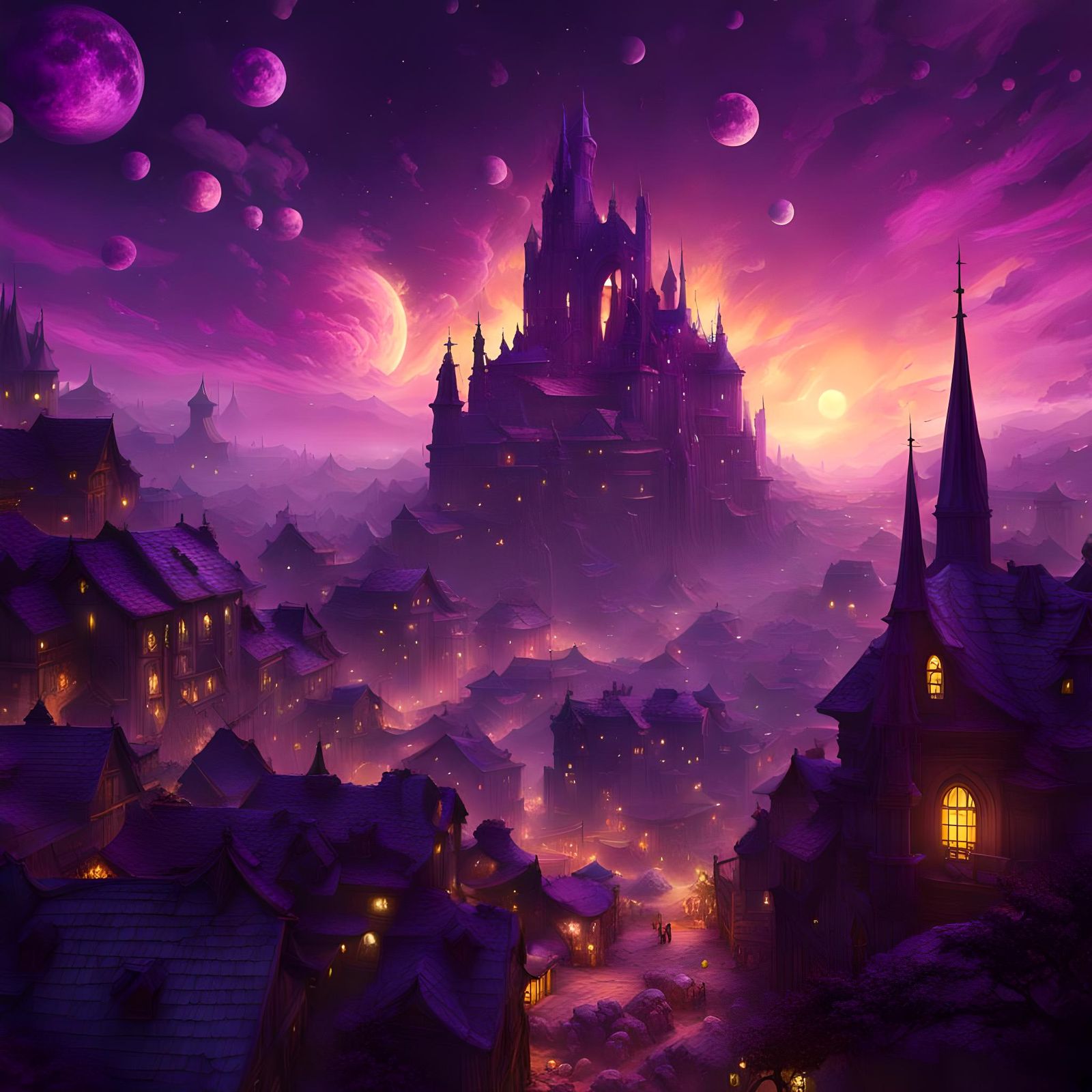 Comets Strike Drakkenheim: Dark Fantasy Concept Art