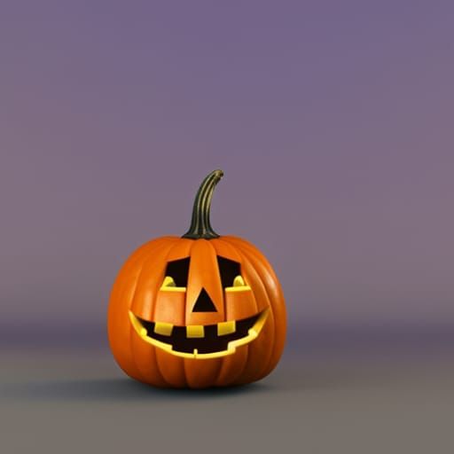 Pixar Style 3D Pumpkin Digital Art
