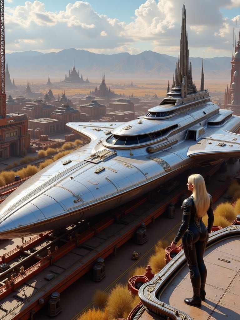 Exploration Starship Construction in Colorado, Rococo Style