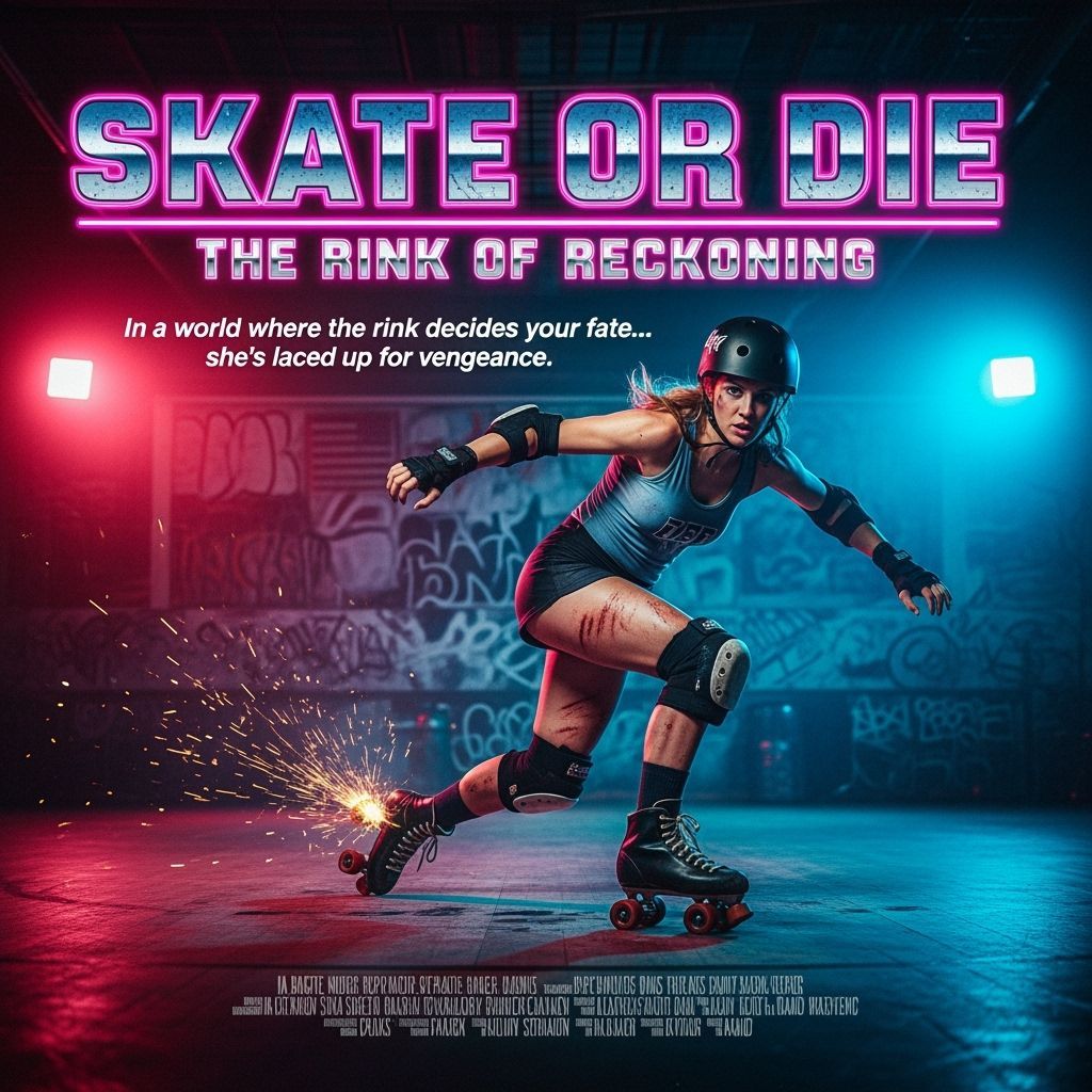 1980s Roller Derby Movie Poster: Skate or Die