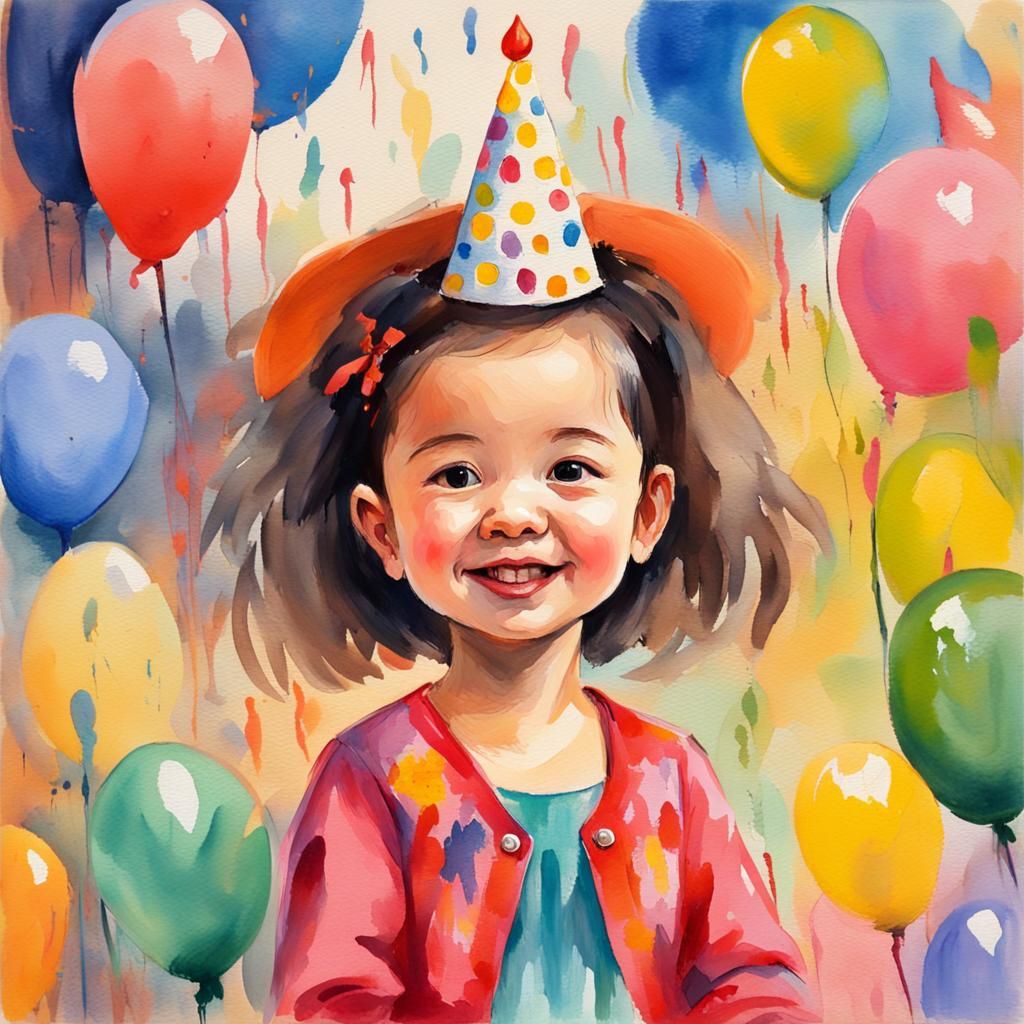 Bumba Theme Birthday Card in Gouache Style