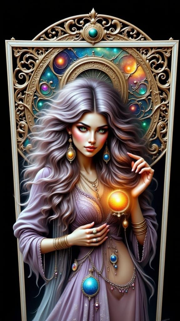 Goddess of Love in Whimsical, Iridescent Beauty