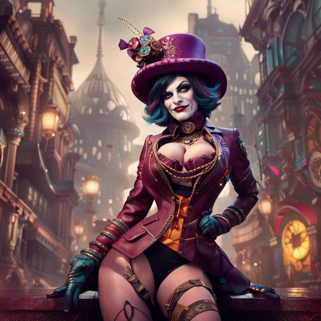 Mad Moxxi Strikes a Dramatic Pose: Digital Matte Painting