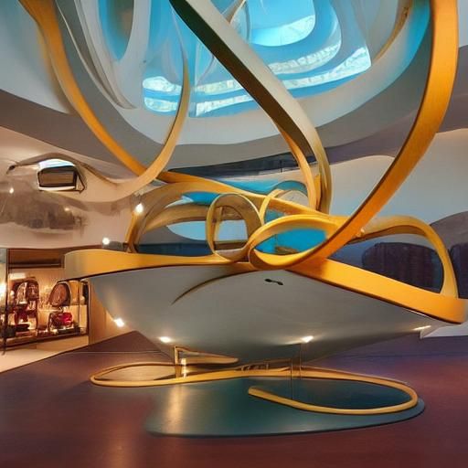 Surreal Inverted Czech Sculpture with Guggenheim Twist