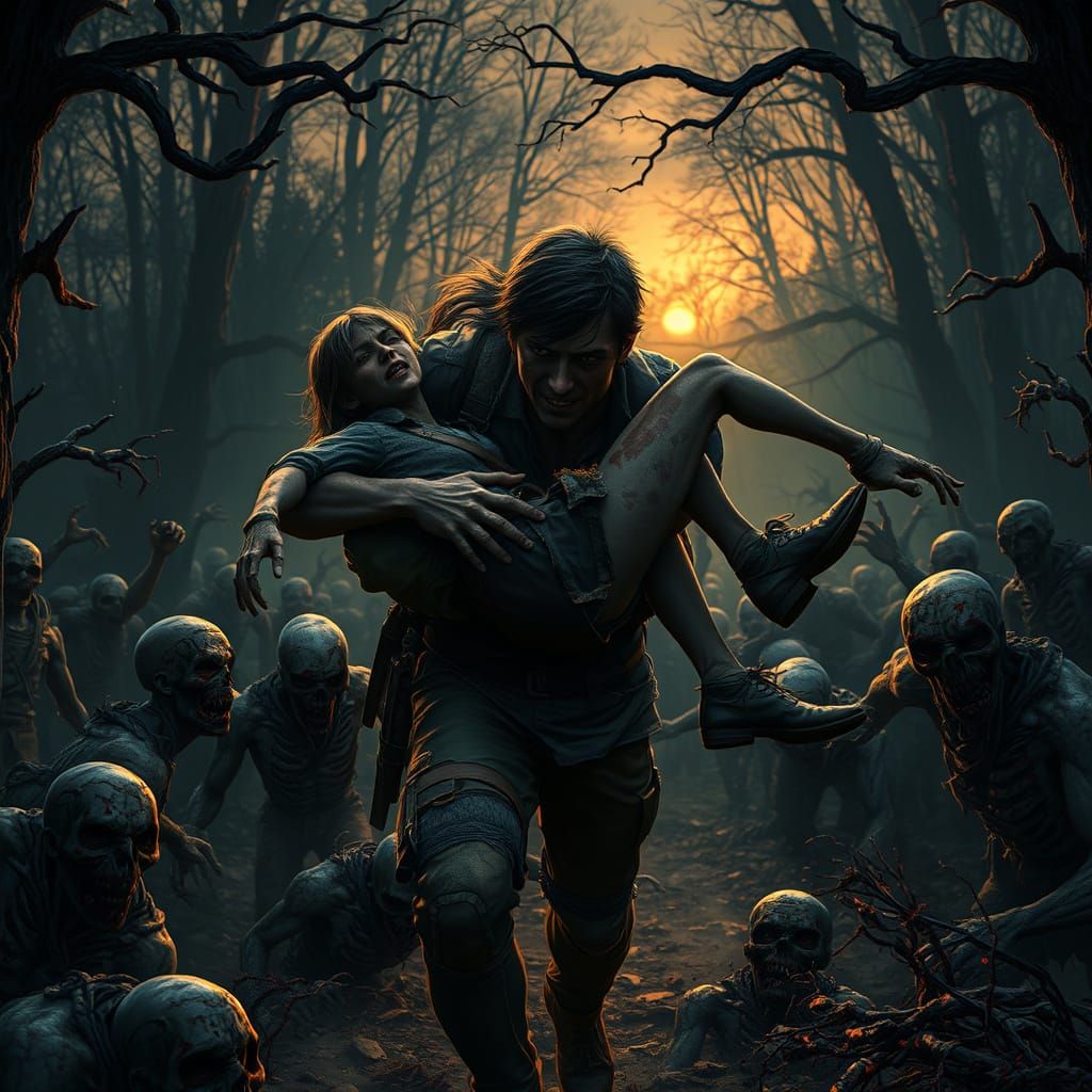 Injured Joel Fights to Escape the Apocalypse with Ellie