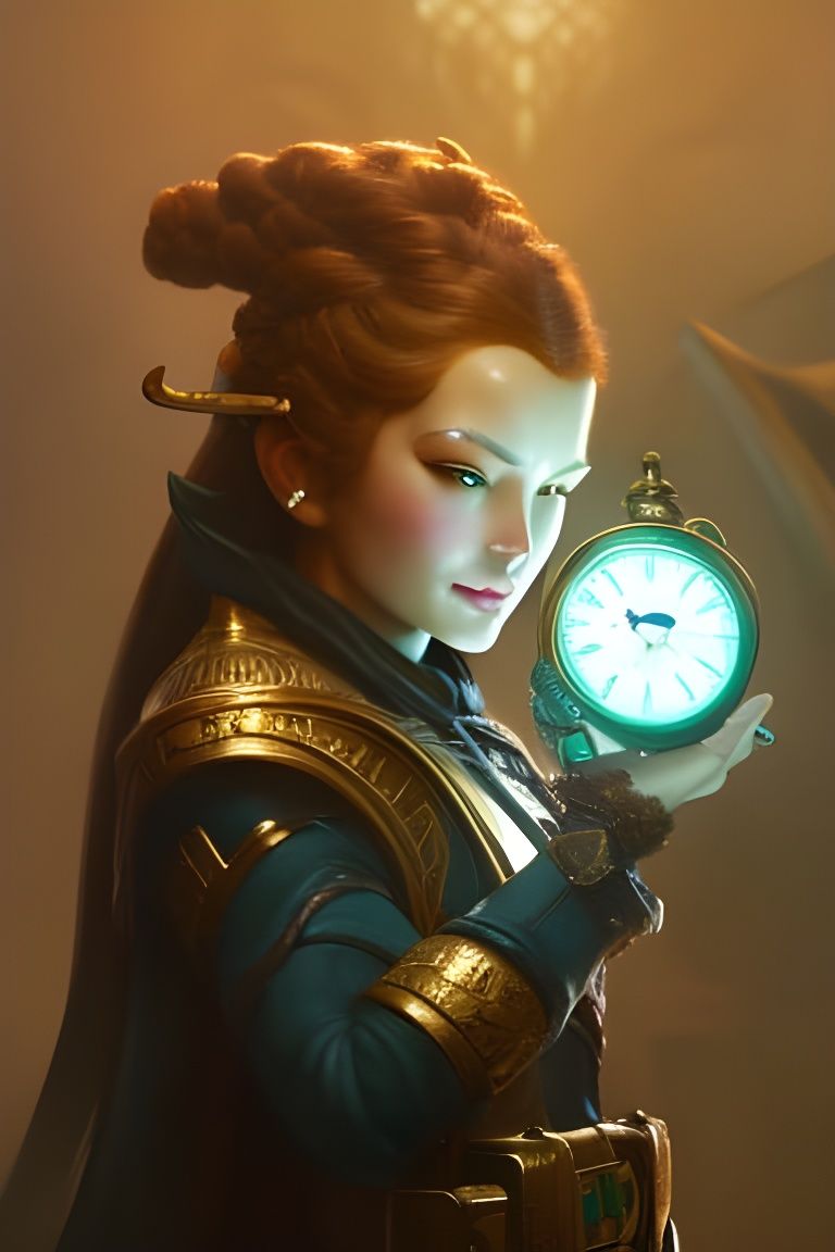 Clockpunk Time Keeper Portrait, Trending on ArtStation