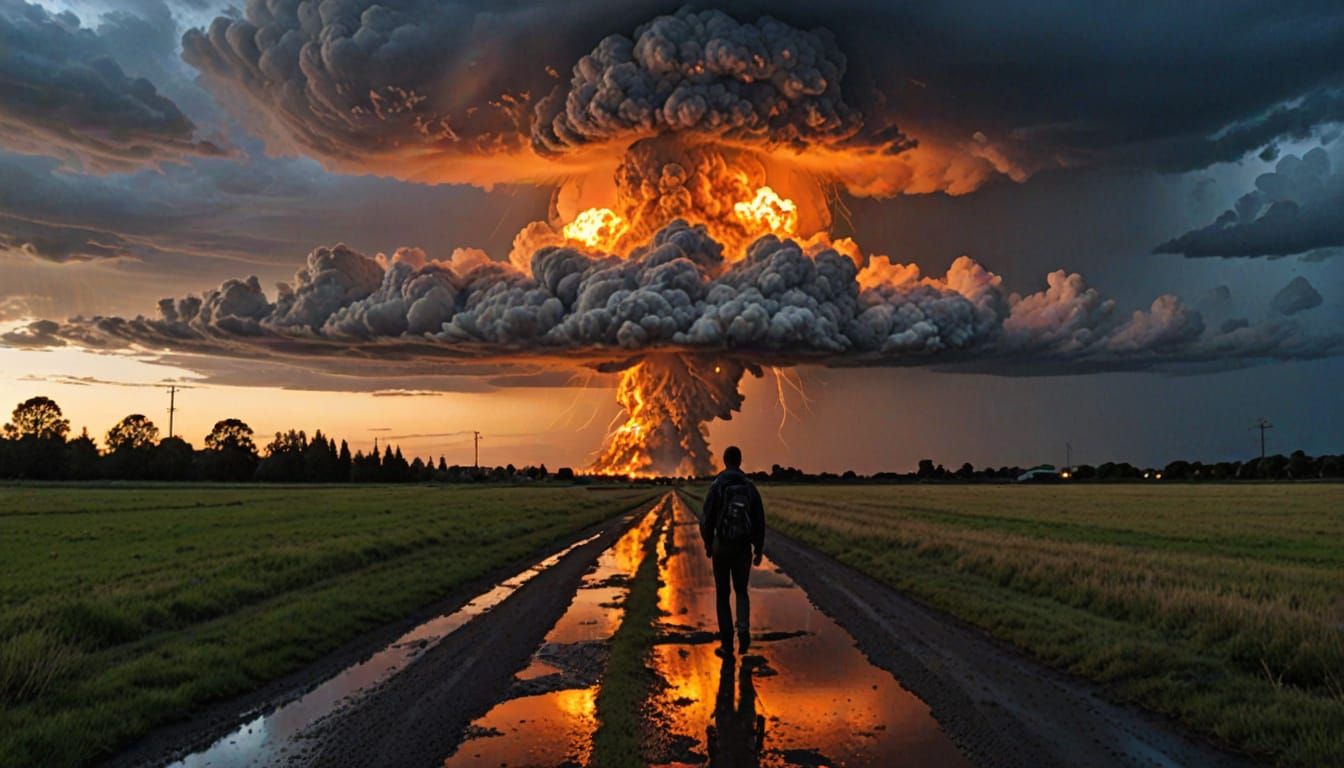 I went out walking Under an atomic sky Where the ground won'...