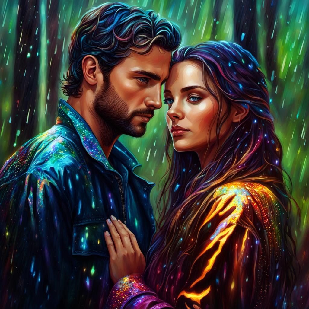 A couple in the forest