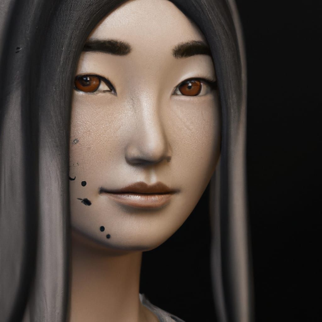 Hyperrealistic Portrait of Tomie From Junji Ito Collection