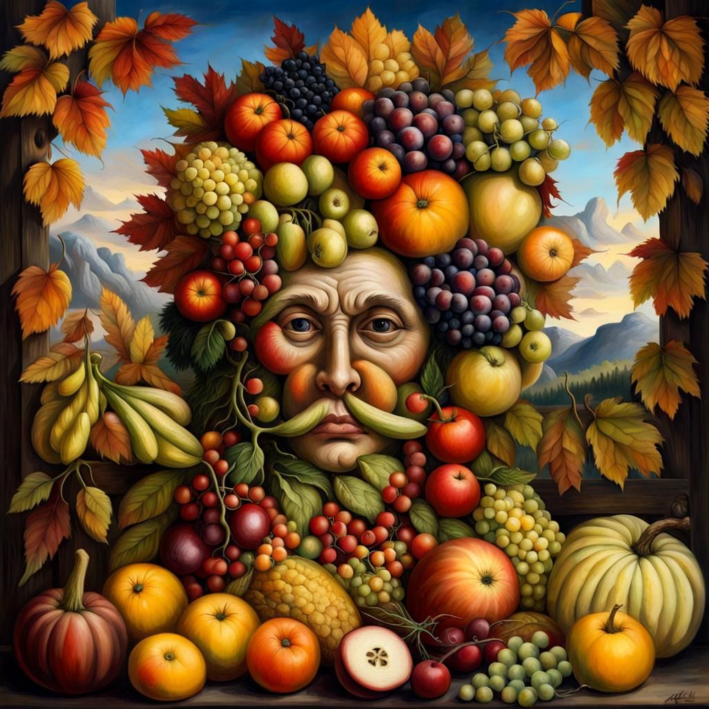 Autumn Queen in Arcimboldo Style