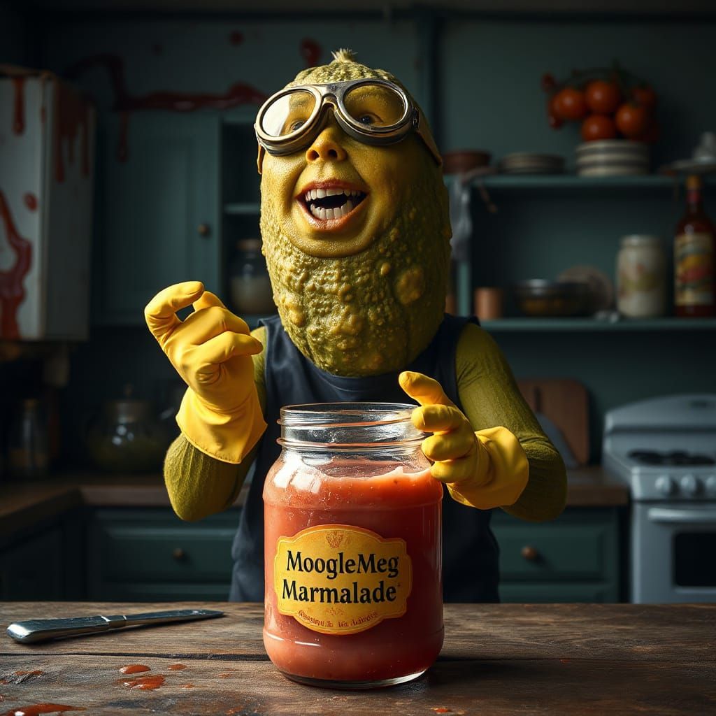 Evil Pickle Villain Prepares MoogleMeg Marmalade in Dark Kit...