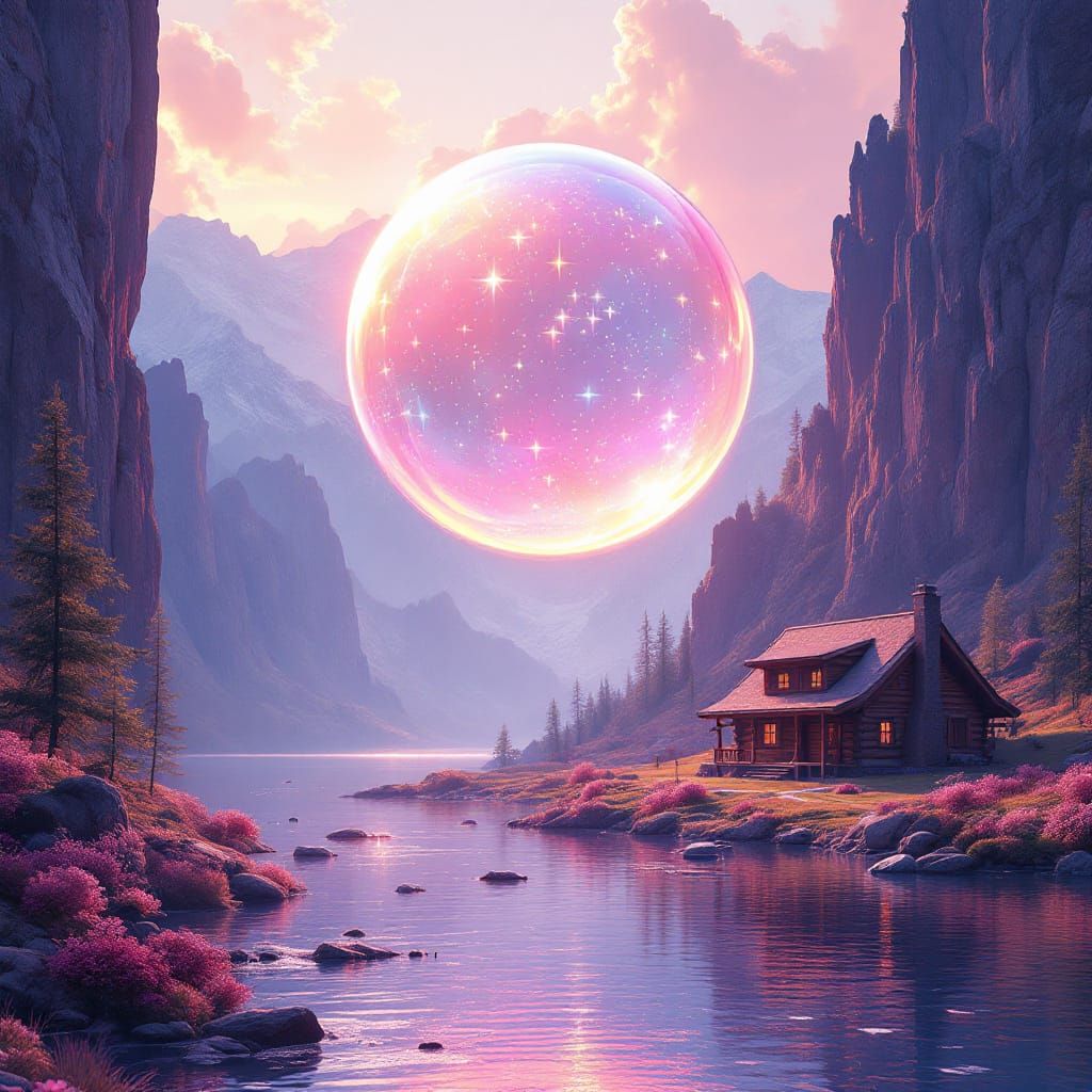 The sparkling bubble holding a human and a polar bear rose from the ground.  Below, blind soldiers milled about while a ...