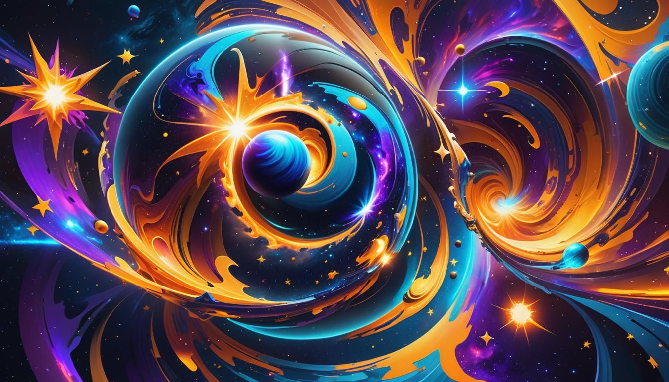 Vibrant Astrosphere Concept Art in Digital Painting Style