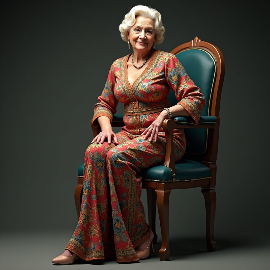 Byzantine Mosaic Woman in Hyperrealistic Matte Painting