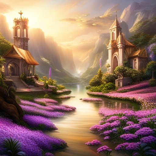 Angelic Gardens in the Sky: Fantasy Concept Art