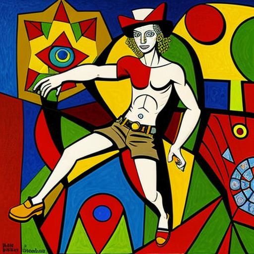 Colorful Surrealist Object Inspired by Janco and Klee