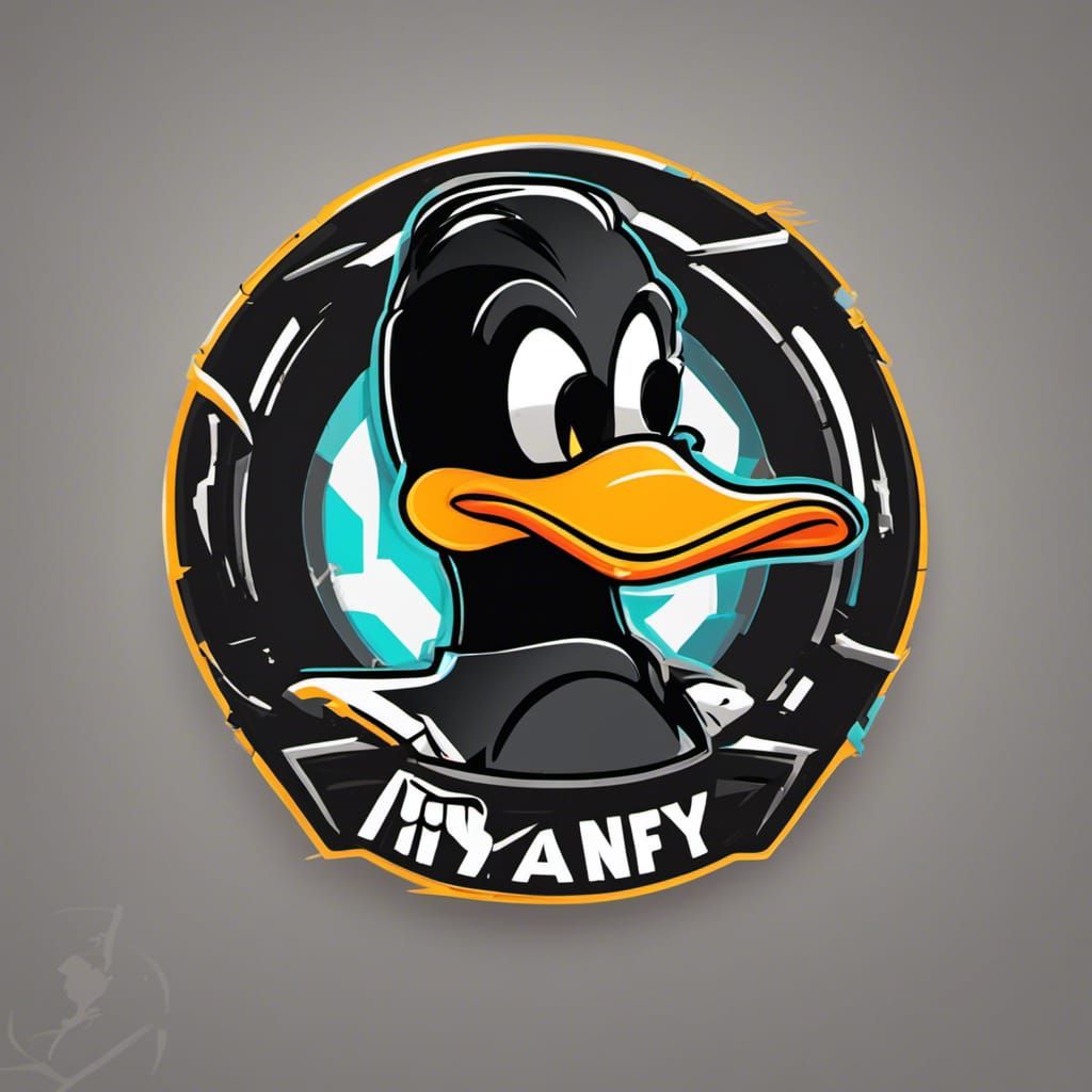 Cyberpunk Daffy Duck E-Sports Logo
