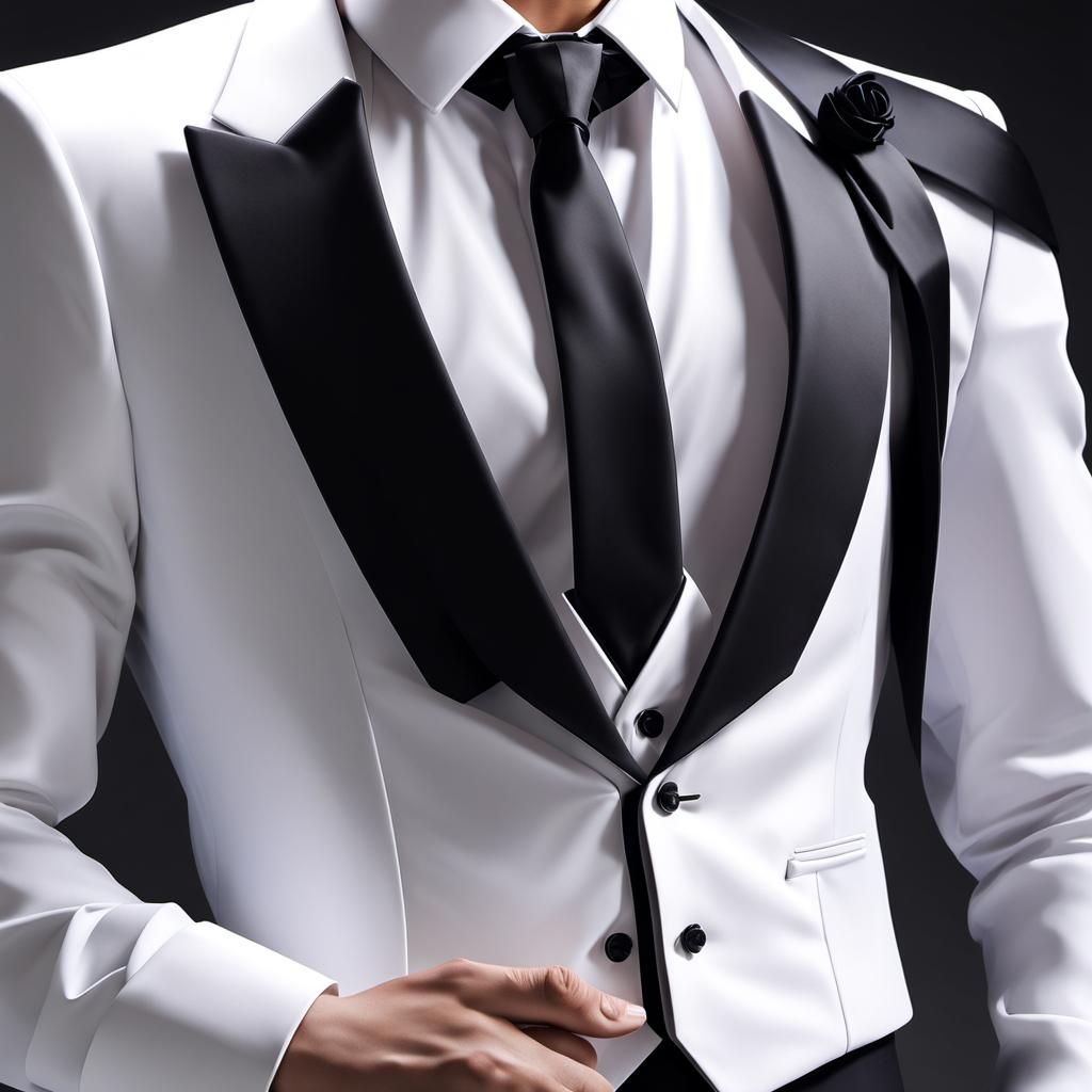 Anime-Inspired 3D Art of Tuxedo with Vray Tracing