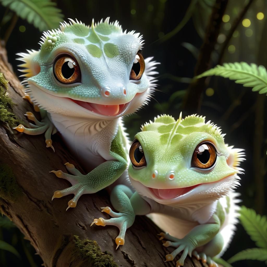 Adorable Fluffy Alien Creature in Enchanted Forest