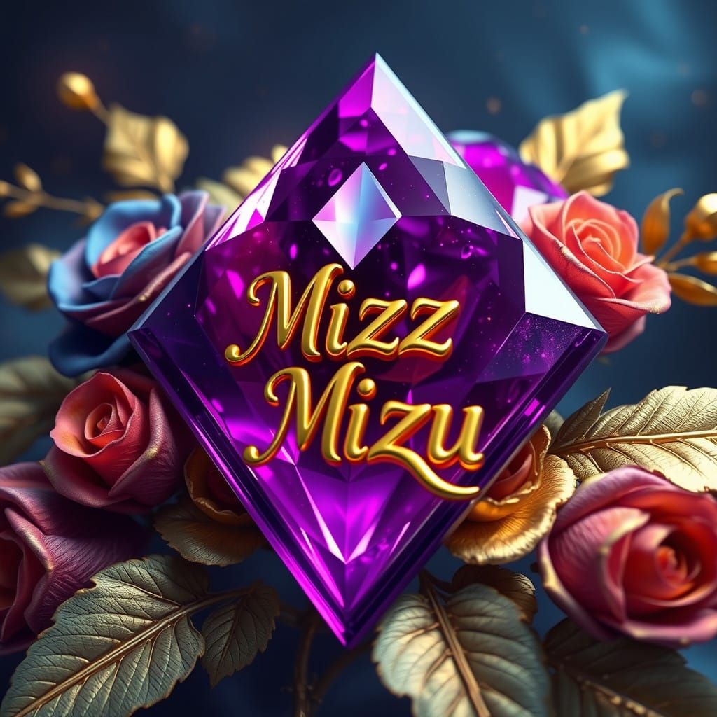 Crystal Roses in Majestic Fantasy Realm