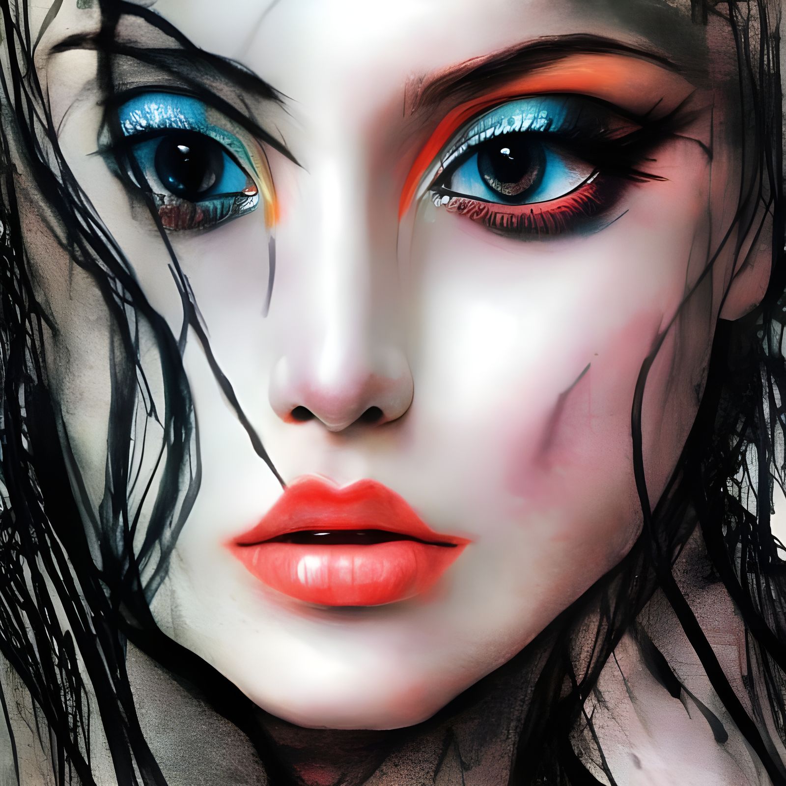 Portrait, mixing styles