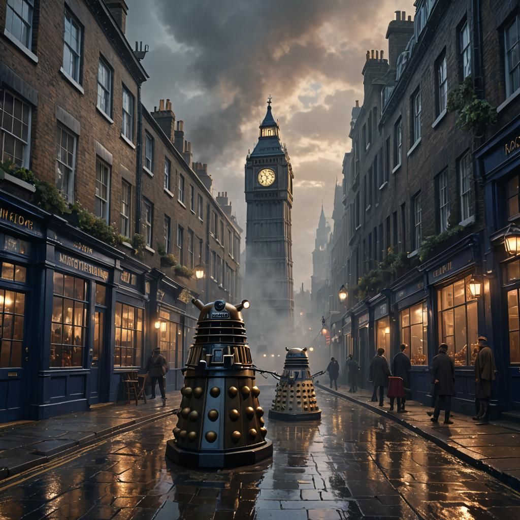 Dr. Who Meets a Dalek in Victorian London