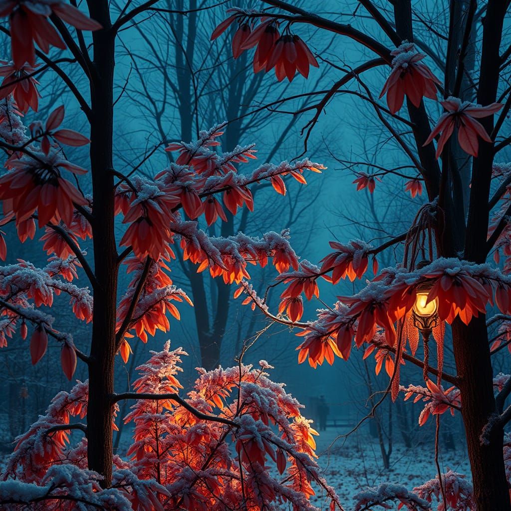 Winter Leaves in an Enchanted Garden