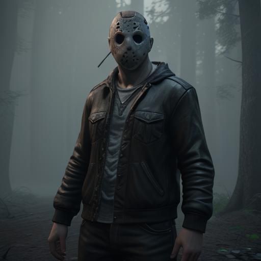 Hyperrealistic Jason Voorhees in 3D Rendering