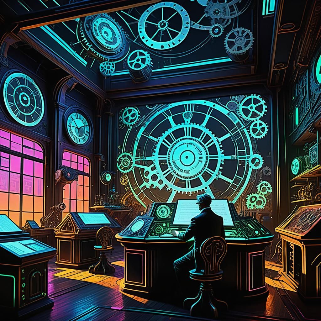 D3: Steampunk Inventor Crafting in a Datamist-Engulfed Works...