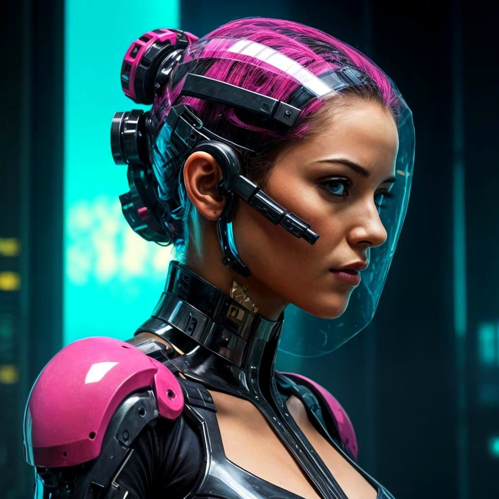 Cyberpunk Renaissance Anchor Portrait