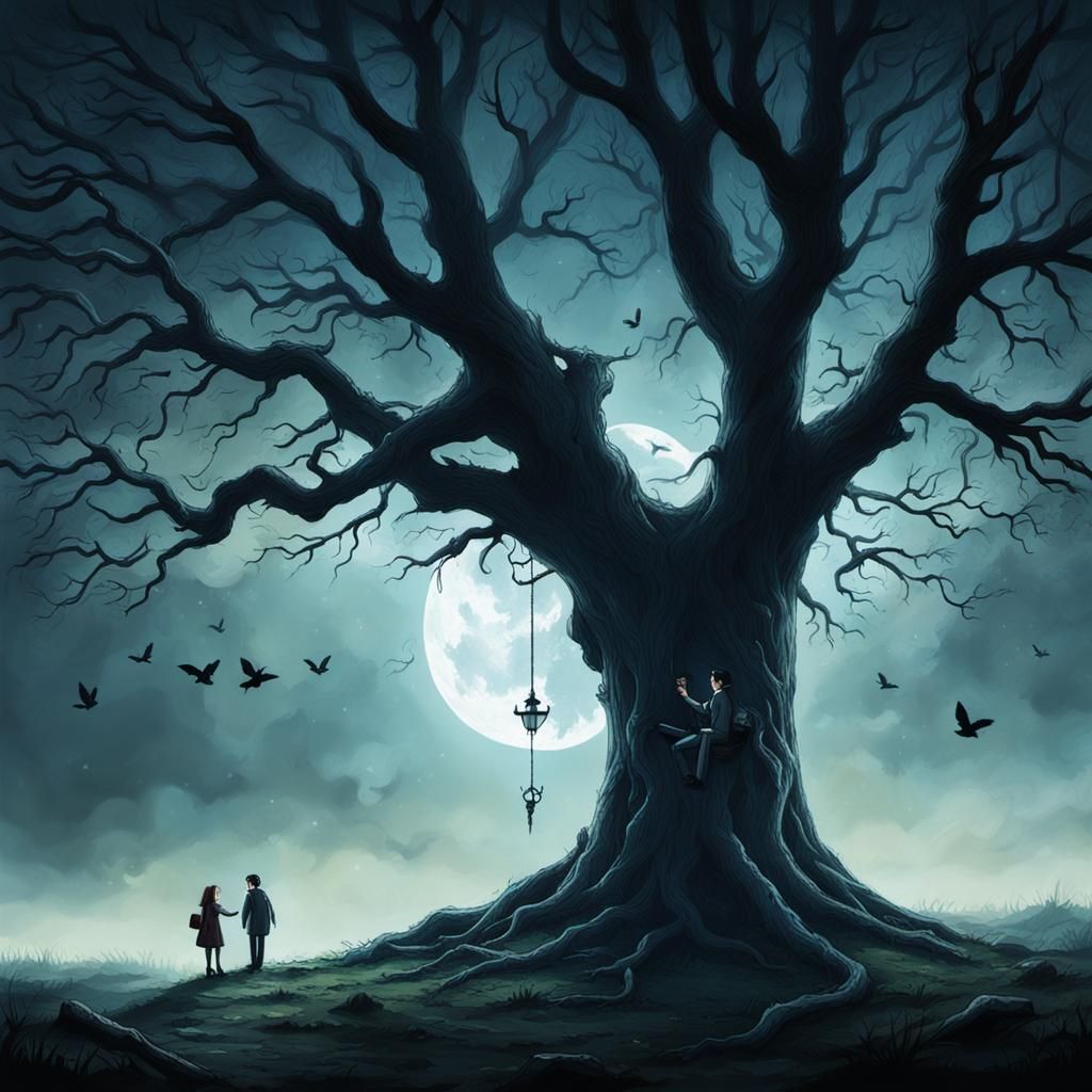 Eerie Hanging Tree of Hope and Despair