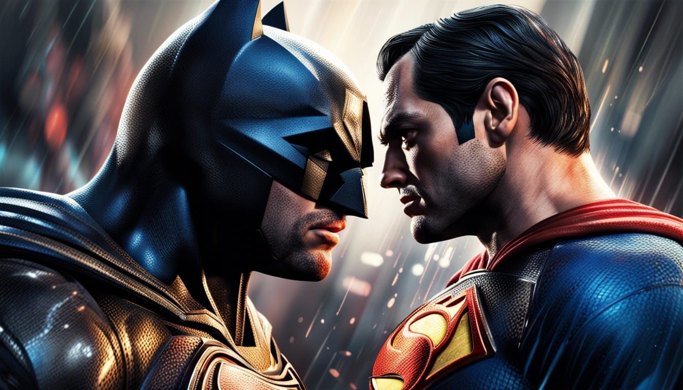 Batman vs Superman: Hyperrealistic Splash Art