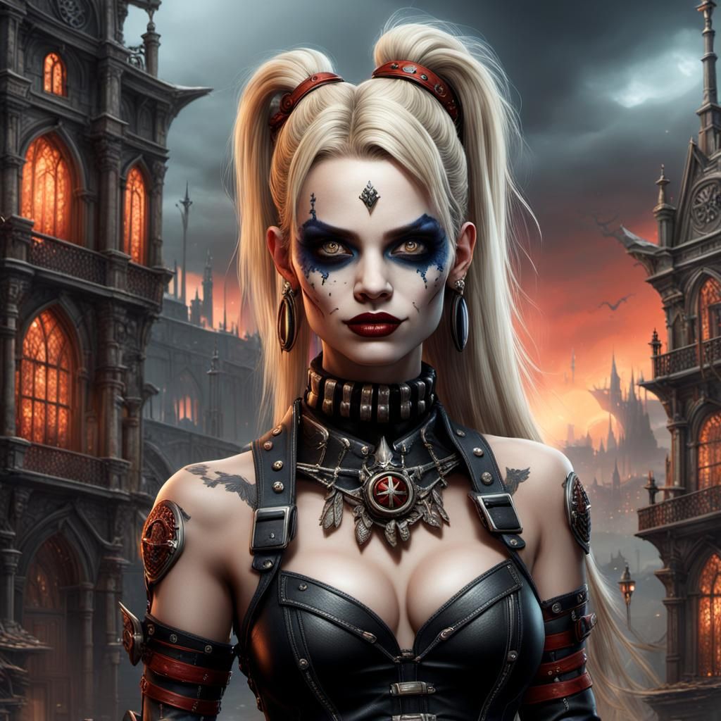 Detailed Matte Painting of Harley in Deep Color