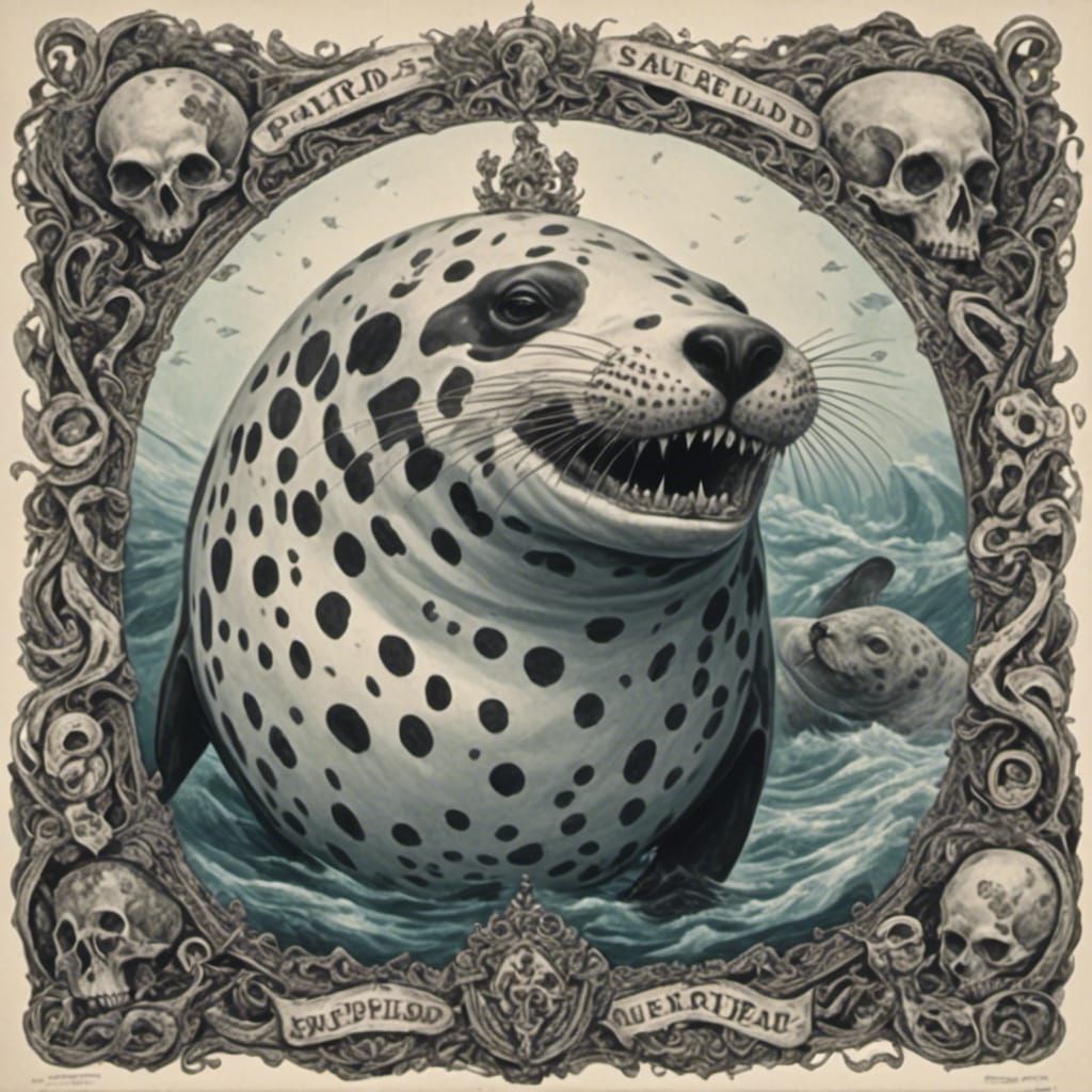 Majestic Leopard Seal Portrait