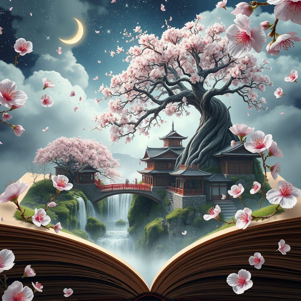 Whispers of the Ancient Cherry Blossom Realm