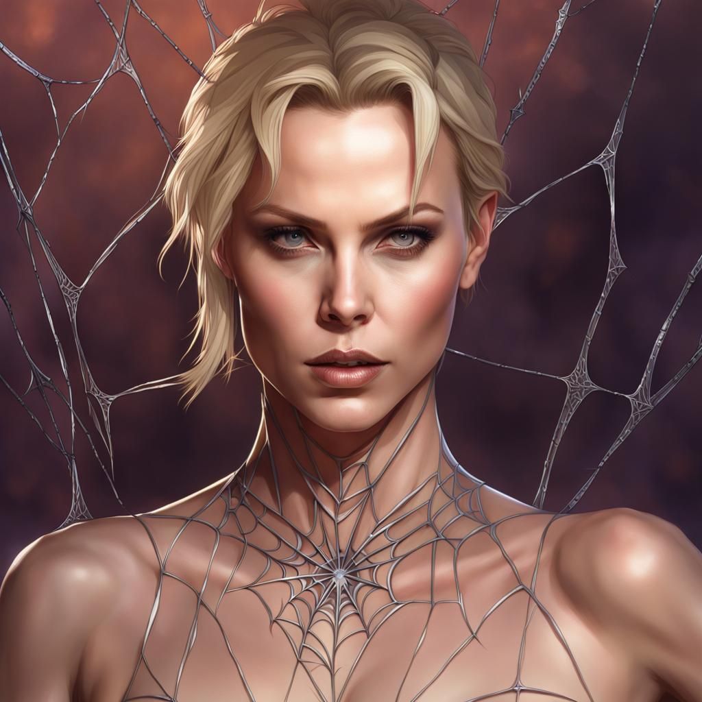 Charlize Theron as Fantasy Savage in Hyperdetailed Portrait