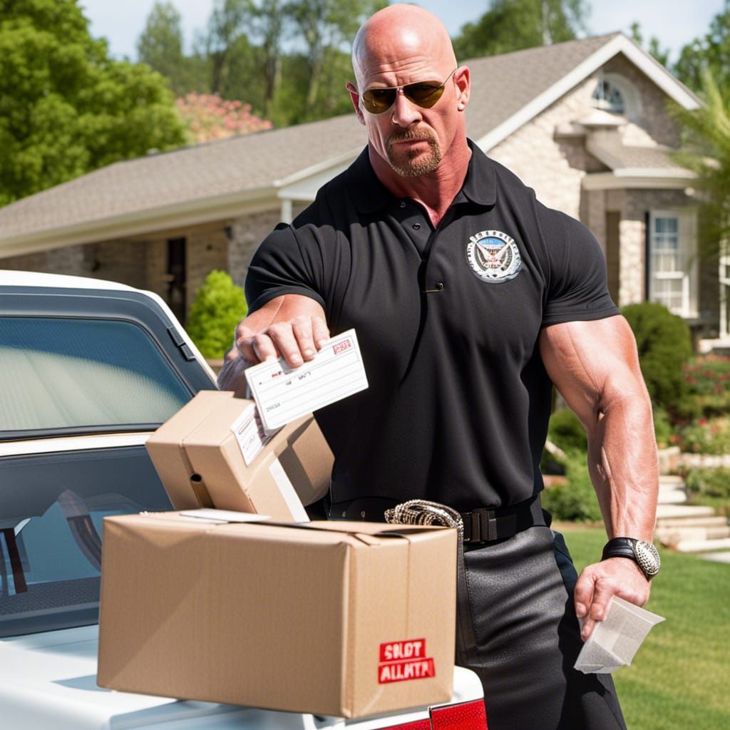Stone Cold Steve Austin Delivers the Mail