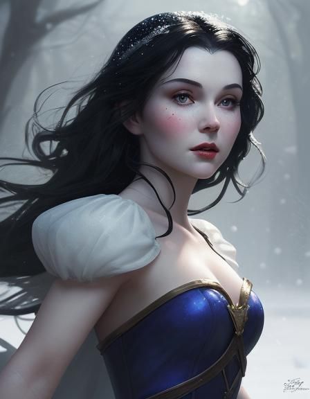 Dark Disney Snow White Hyperrealistic Art