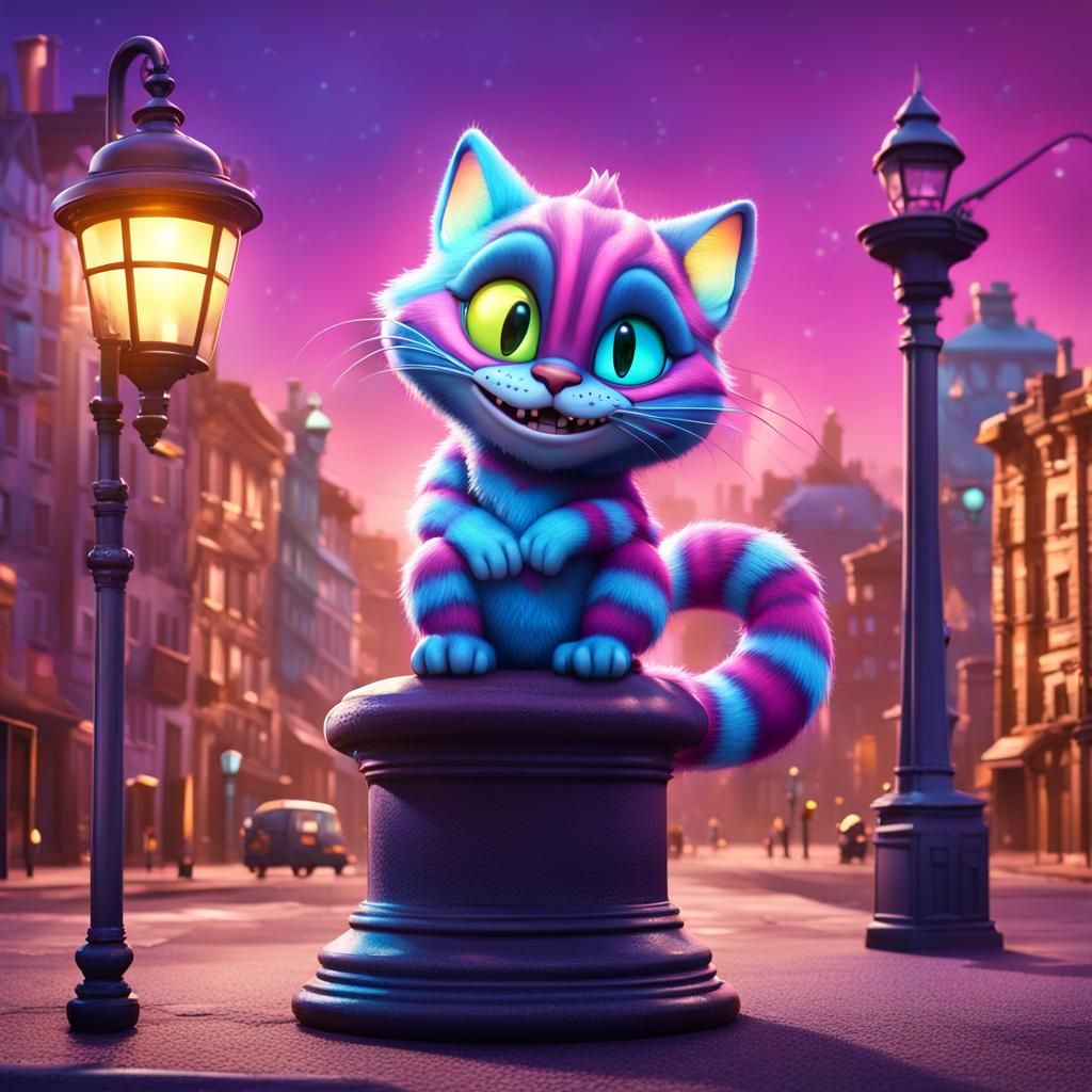 Cute chibi Cheshire cat