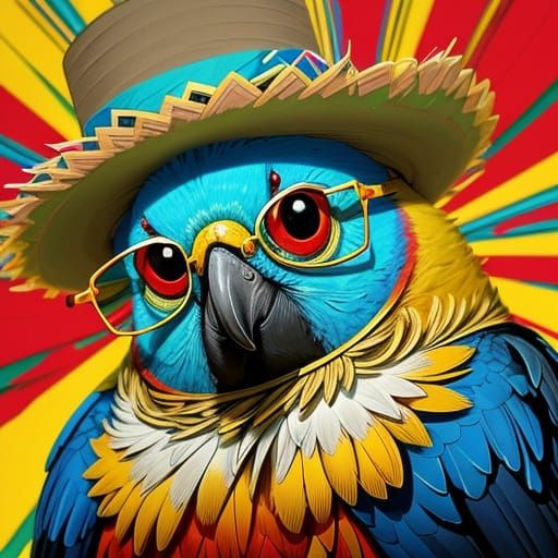 Cockatoo at Crime Scene in Picasso Style