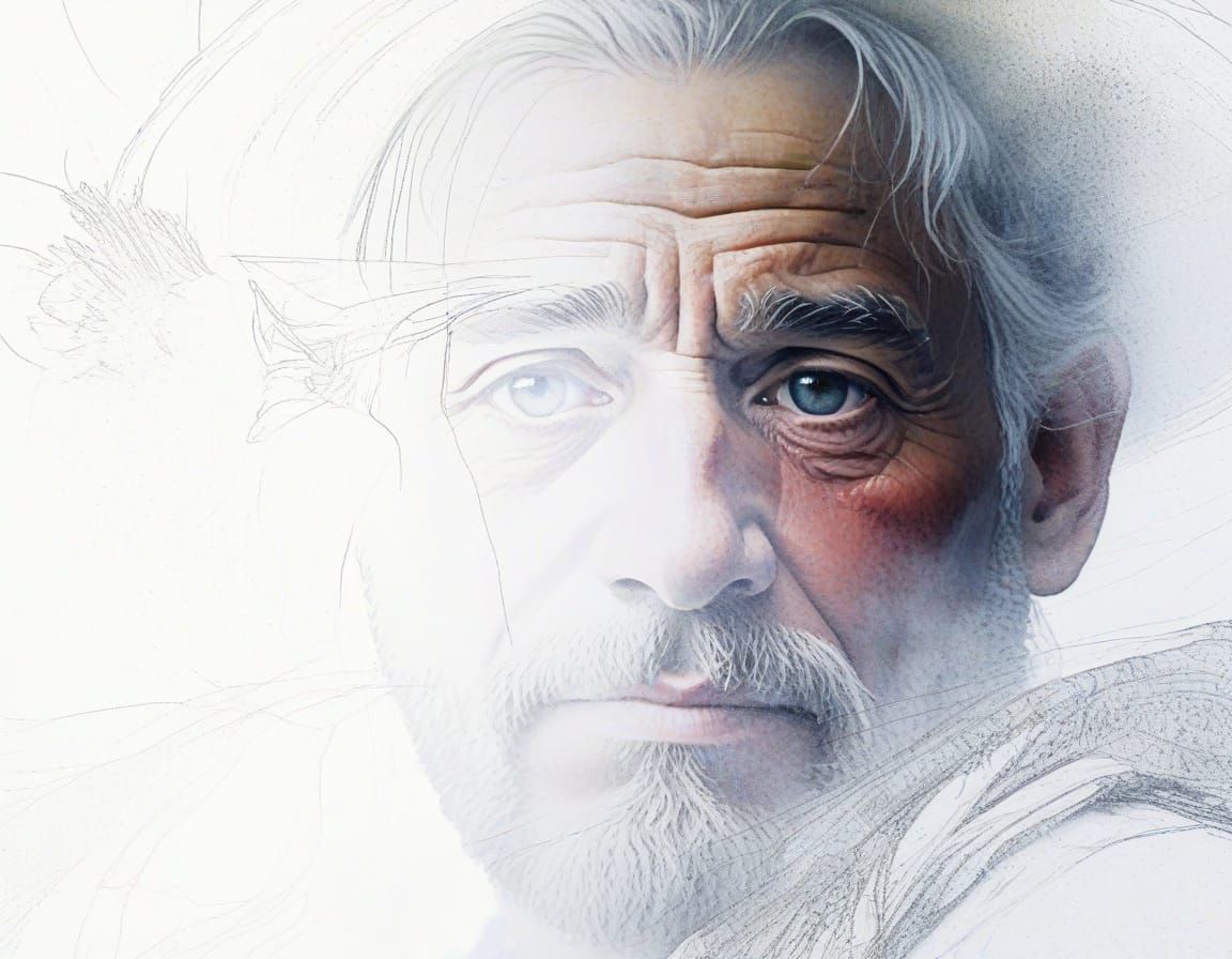 Campesino Saluting in Impressionist Portrait Art