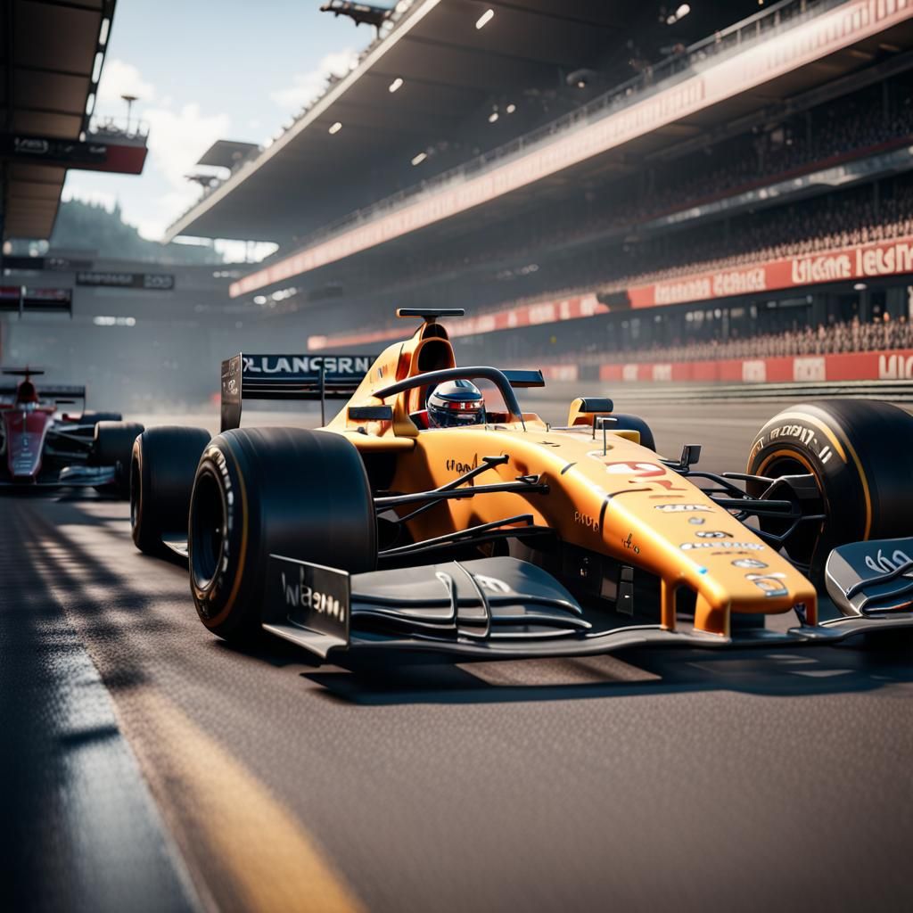 Formula 1 Car in 3D Cinematic Style