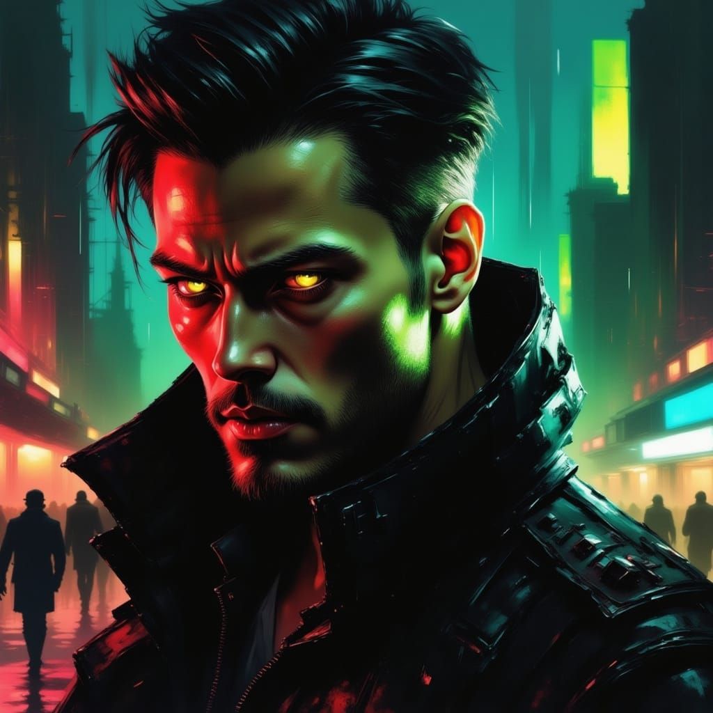 Warlord in Industrial Sci-Fi Aesthetic