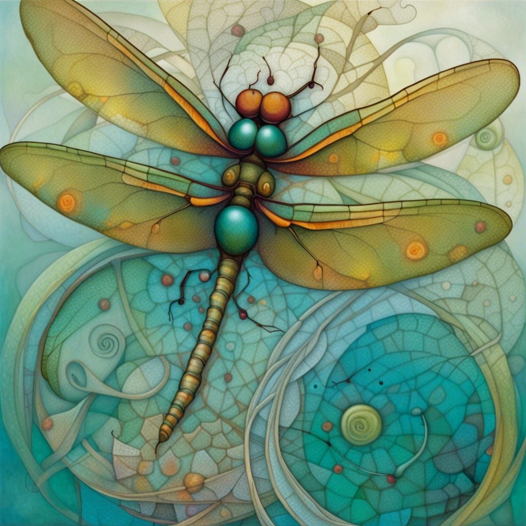 Whimsical Dragonfly Inspired by Surrealism