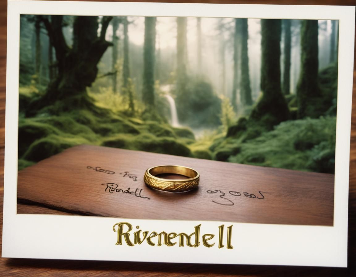 Retro Elven Polaroid Photo from Rivendell